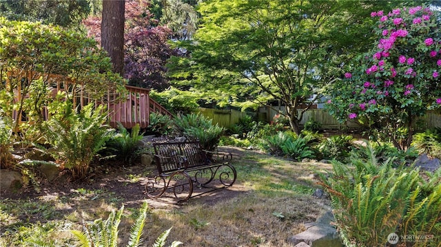 9824 NE 139th St, Kirkland, WA 98034 - view of yard with a wooden deck