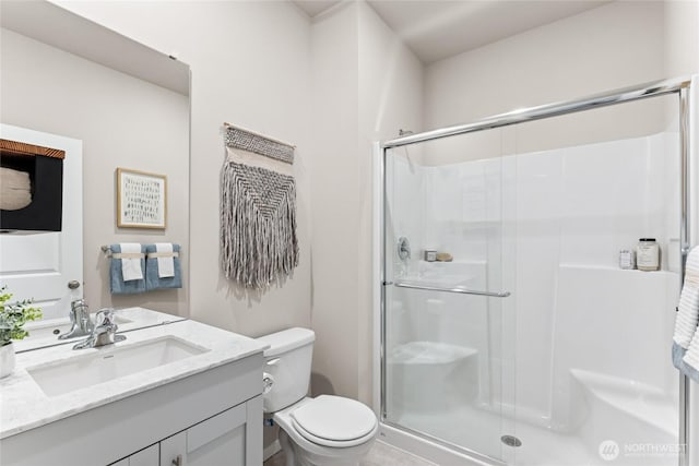 7318 281st Pl NW Unit 42, Stanwood, WA 98292 - full bathroom featuring toilet, a shower stall, and vanity