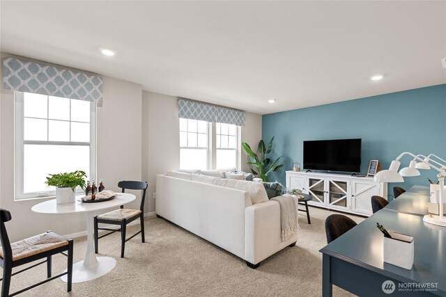 7318 281st Pl NW Unit 42, Stanwood, WA 98292 - living area with light colored carpet and recessed lighting