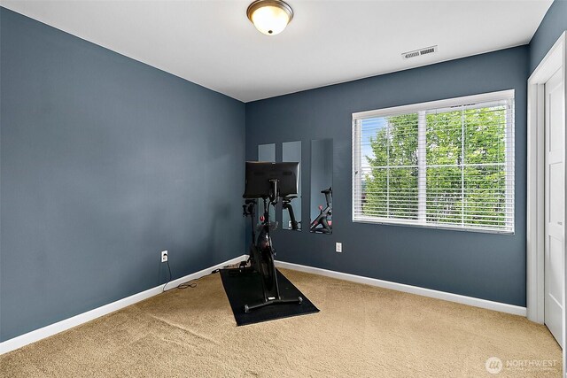 10508 174th Ave E, Bonney Lake, WA 98391 - workout room with carpet and baseboards