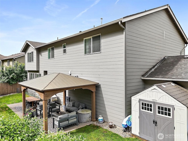 10508 174th Ave E, Bonney Lake, WA 98391 - back of house featuring outdoor lounge area, a gazebo, and a patio area