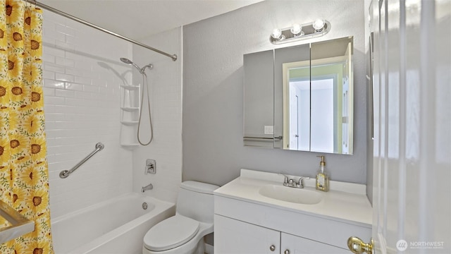 14600 SE 176th St Unit V1, Renton, WA 98058 - bathroom featuring shower / tub combo with curtain, toilet, and vanity