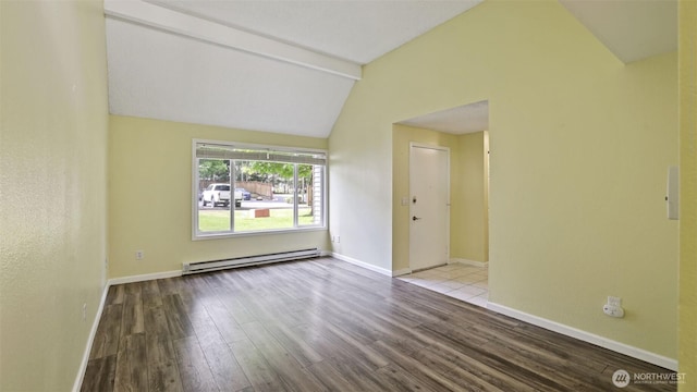 14600 SE 176th St Unit V1, Renton, WA 98058 - unfurnished room featuring baseboard heating, wood finished floors, and baseboards