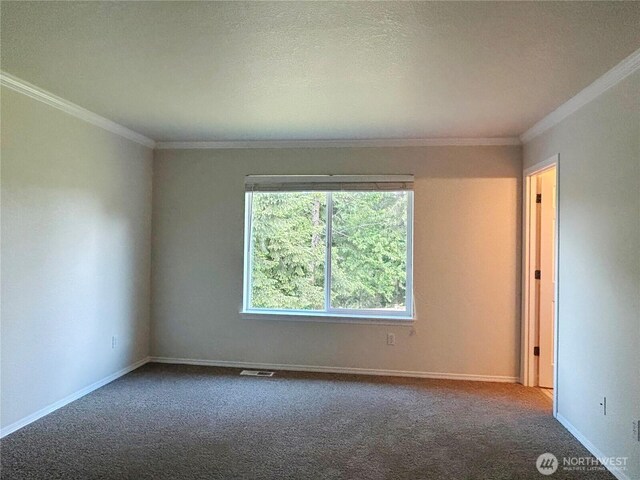 9002 Shadberry Dr SE, Olympia, WA 98513 - carpeted empty room with ornamental molding and baseboards