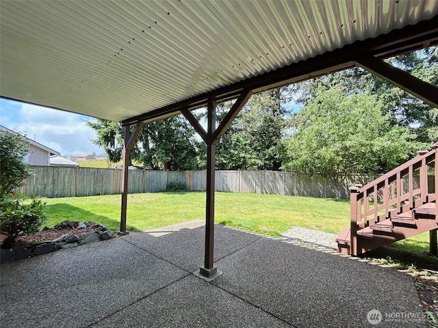 9002 Shadberry Dr SE, Olympia, WA 98513 - view of patio / terrace featuring stairway