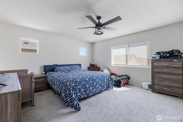 15028 Iverson Loop SE, Yelm, WA 98597 - bedroom featuring carpet flooring, ceiling fan, and baseboards