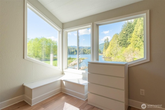 2 Greene Point Rd, Bellingham, WA 98229 - interior space with wood finished floors, a water view, healthy amount of natural light, and baseboards