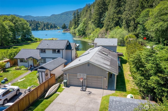 2 Greene Point Rd, Bellingham, WA 98229 - view from above of property with a water and mountain view and a forest
