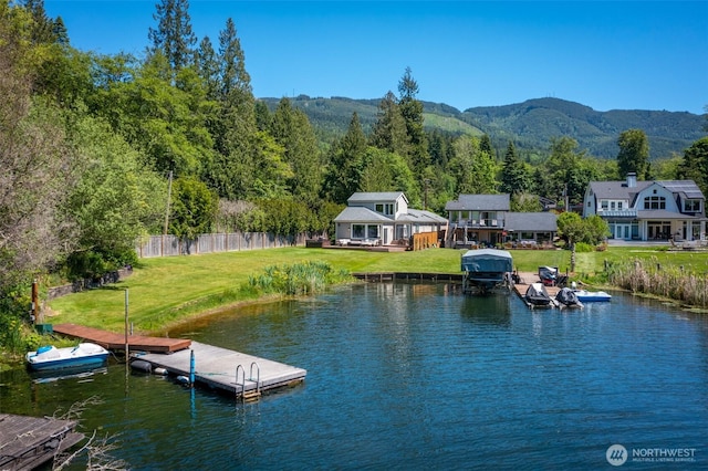 2 Greene Point Rd, Bellingham, WA 98229 - dock area with a water and mountain view and a view of trees