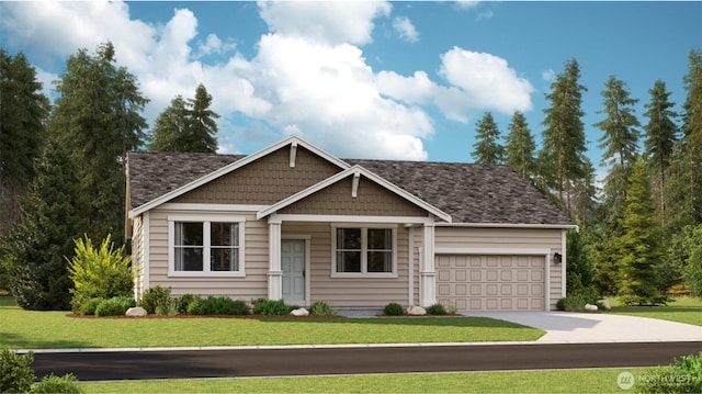 13461 192nd St E, Graham, WA 98338 - view of front of property with a garage, driveway, and a front yard