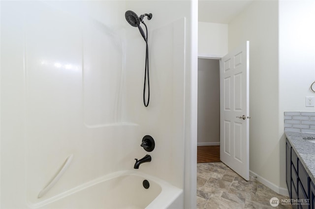 78 Cranbrook Ln, Walla Walla, WA 99362 - full bath with stone finish flooring, vanity, and shower / tub combination