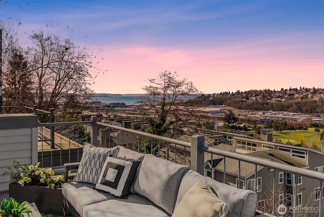 2605 13th Ave W, Seattle, WA 98119 - balcony featuring an outdoor living space and a water view