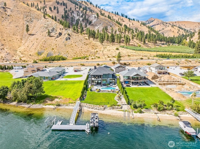 106 Shypoke Pl, Entiat, WA 98822 - bird's eye view of a water and mountain view