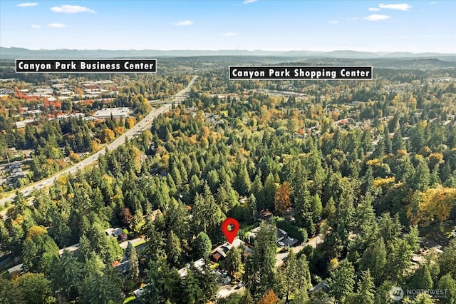 21907 3rd Ave SE, Bothell, WA 98021 - aerial overview of property's location with a forest