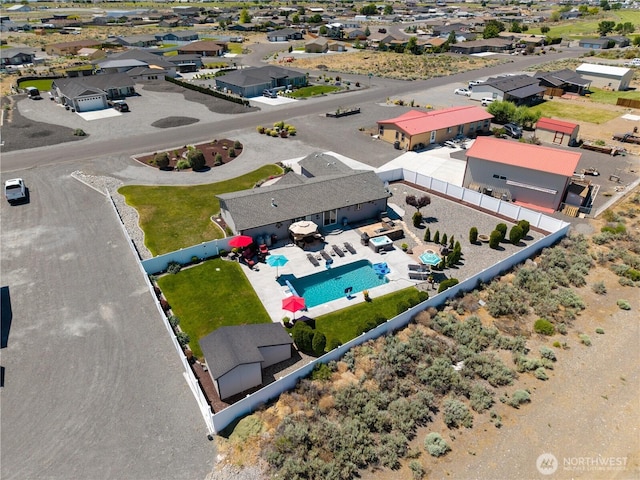 207 Moon River Vw SW, Mattawa, WA 99349 - aerial perspective of suburban area with a pool