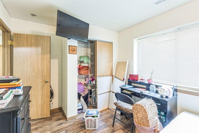 642 Sprague Valley Dr, Maple Falls, WA 98266 - office area featuring wood finished floors