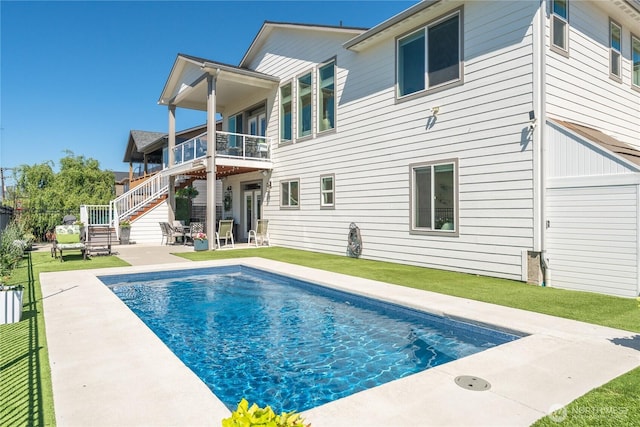 1080 Sunset Ln, Chelan, WA 98816 - back of house featuring stairway and a patio