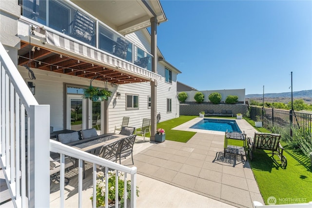 1080 Sunset Ln, Chelan, WA 98816 - view of pool with a fenced backyard and a patio
