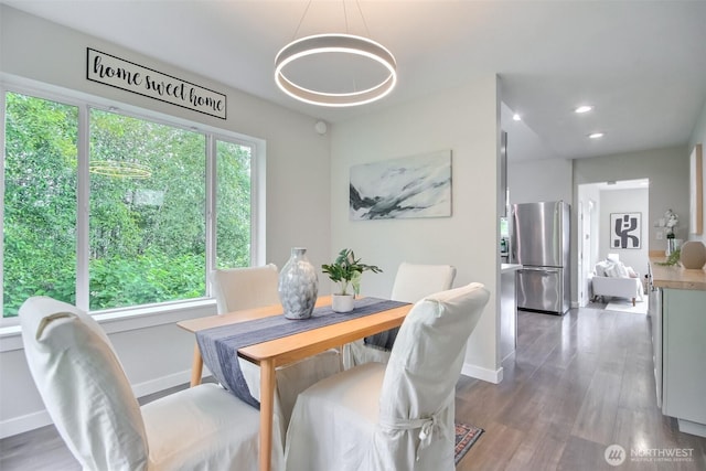 300 Cascade Ave, Granite Falls, WA 98252 - dining room with wood finished floors and recessed lighting
