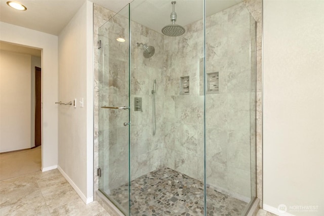 18909 SE 263rd St, Covington, WA 98042 - full bath featuring a shower stall, recessed lighting, and baseboards