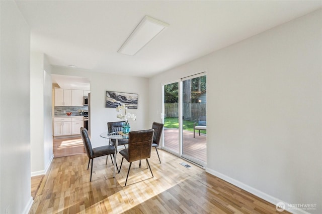 7309 134th Ave NE, Redmond, WA 98052 - dining space with light wood-style flooring and baseboards