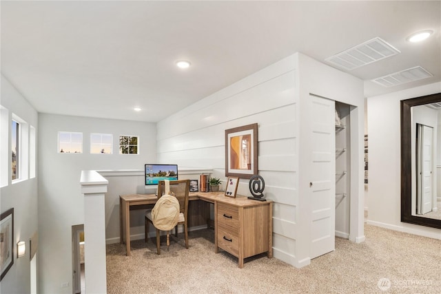 1192 68th Loop SE, Tumwater, WA 98501 - office featuring light colored carpet, baseboards, and recessed lighting