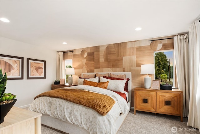 1192 68th Loop SE, Tumwater, WA 98501 - bedroom with carpet floors, multiple windows, recessed lighting, and baseboards