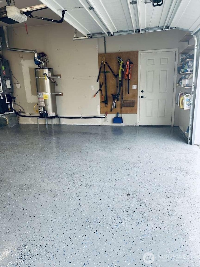 1436 Latham Ct, Dupont, WA 98327 - garage with water heater and a garage door opener