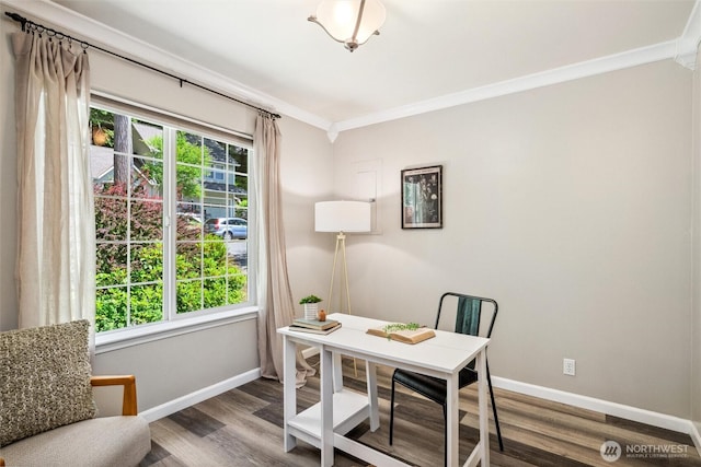 78 Honeycomb Ln, Bellingham, WA 98229 - office with crown molding and wood finished floors