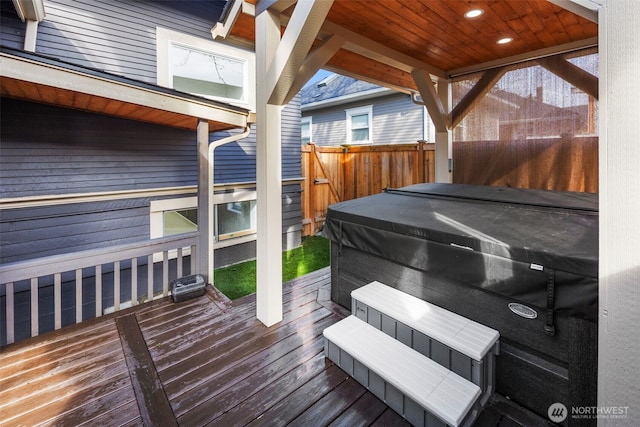 4642 Eastern Ave N, Seattle, WA 98103 - wooden deck with a hot tub