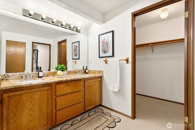 29617 58th Pl S, Auburn, WA 98001 - bathroom featuring double vanity and baseboards