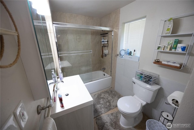 21266 Lafayette Rd, Sedro Woolley, WA 98284 - full bathroom featuring vanity and shower / bath combination with glass door