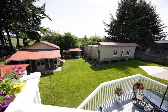 21266 Lafayette Rd, Sedro Woolley, WA 98284 - view of yard featuring an outdoor structure and a deck