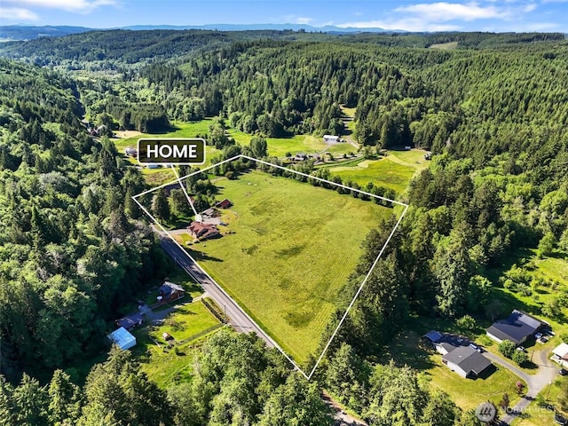 735 Coal Creek Rd, Chehalis, WA 98532 - aerial view of property's location with a forest and property boundaries highlighted