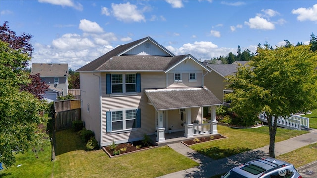 1860 Hoffman Hill Blvd, Dupont, WA 98327 - view of front of house with a porch and roof with shingles