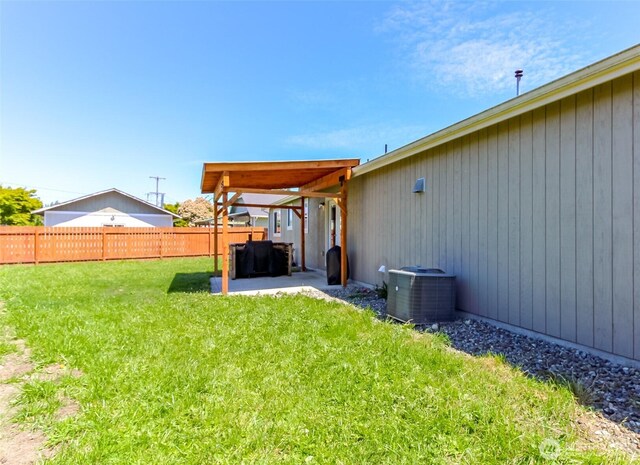 181 Coal Ave, Carbonado, WA 98323 - view of yard featuring central AC and a patio area