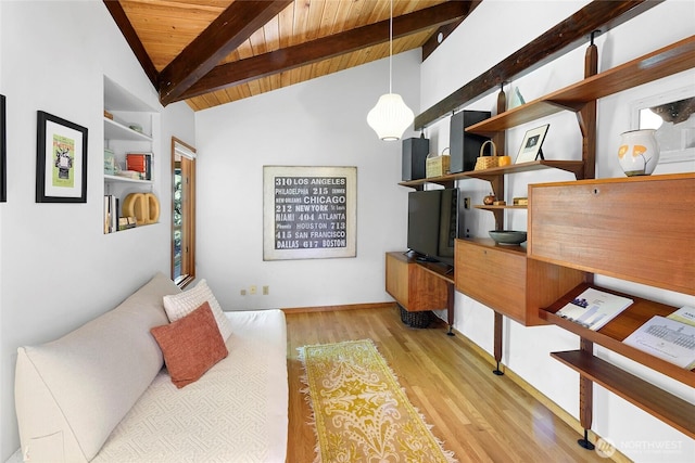 9767 Battle Point Dr NE, Bainbridge Island, WA 98110 - office featuring wooden ceiling and light wood finished floors
