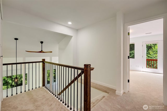 726 114th St NE, Tulalip, WA 98271 - corridor with carpet floors, an upstairs landing, and recessed lighting