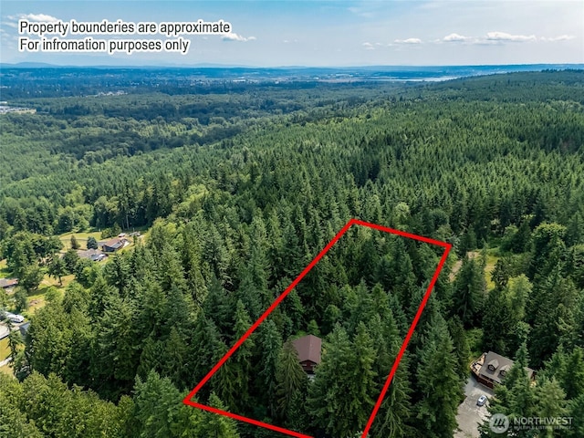 726 114th St NE, Tulalip, WA 98271 - aerial view of property's location with a forest and property parcel outlined