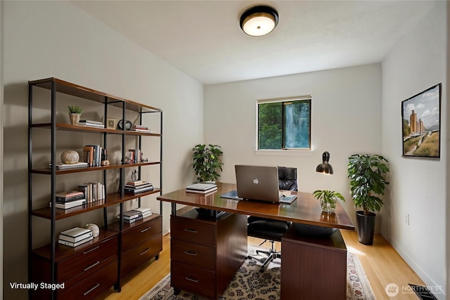 726 114th St NE, Tulalip, WA 98271 - office area featuring light wood finished floors and baseboards