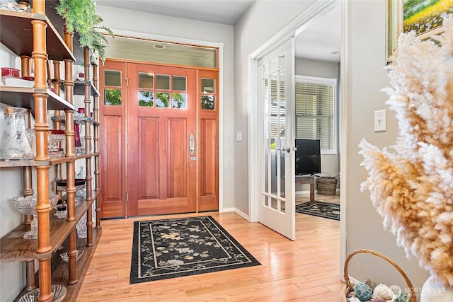 1521 Westview Pl, Lynden, WA 98264 - foyer entrance featuring light wood-style floors, french doors, and baseboards