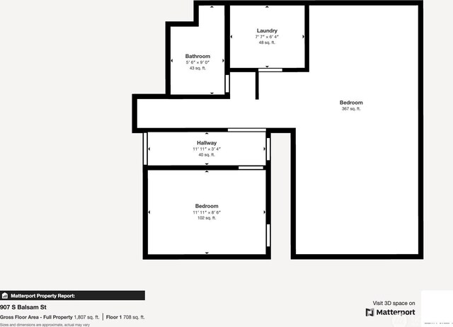 907 S Balsam St, Moses Lake, WA 98837 - floor plan / room layout