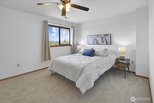 8929 48th Pl W, Mukilteo, WA 98275 - carpeted bedroom featuring baseboards and a ceiling fan