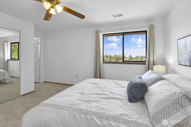 8929 48th Pl W, Mukilteo, WA 98275 - bedroom featuring carpet, ceiling fan, and baseboards