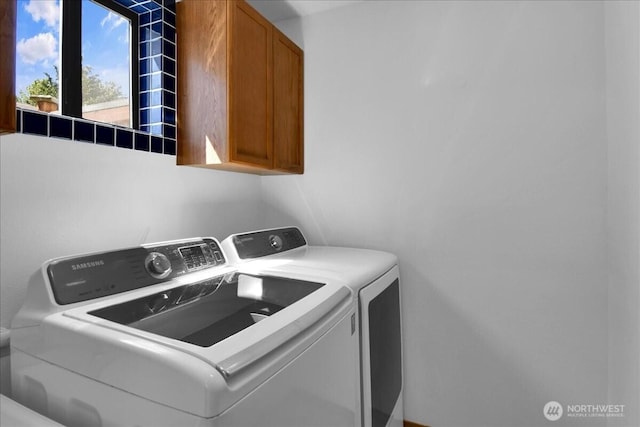 8929 48th Pl W, Mukilteo, WA 98275 - laundry area with cabinet space and washer and clothes dryer