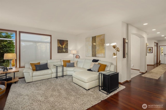 5613 21st Ave SW, Seattle, WA 98106 - living room with wood finished floors and recessed lighting