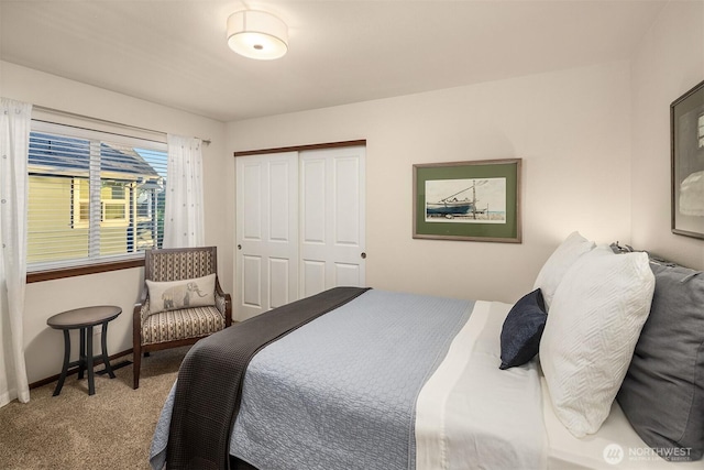 5613 21st Ave SW, Seattle, WA 98106 - carpeted bedroom featuring a closet and baseboards