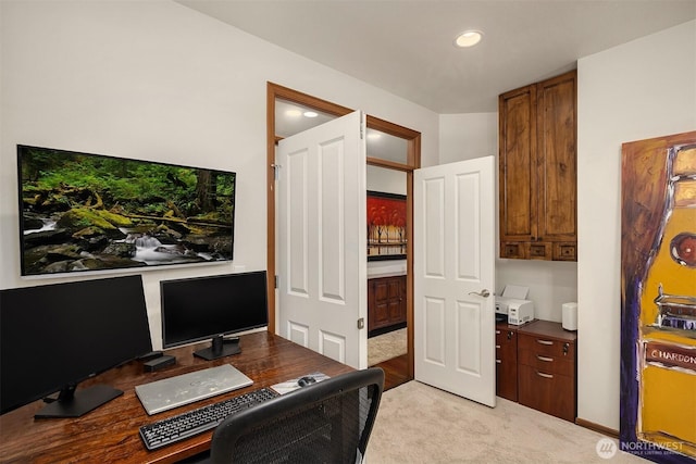 5613 21st Ave SW, Seattle, WA 98106 - office area featuring light colored carpet and recessed lighting