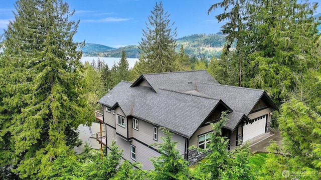104 Grand View Ln, Bellingham, WA 98229 - view of subject property with a forest and a water and mountain view