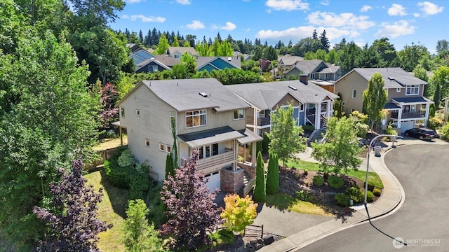 2025 NE 37th Pl, Renton, WA 98056 - aerial perspective of suburban area featuring a tree filled landscape